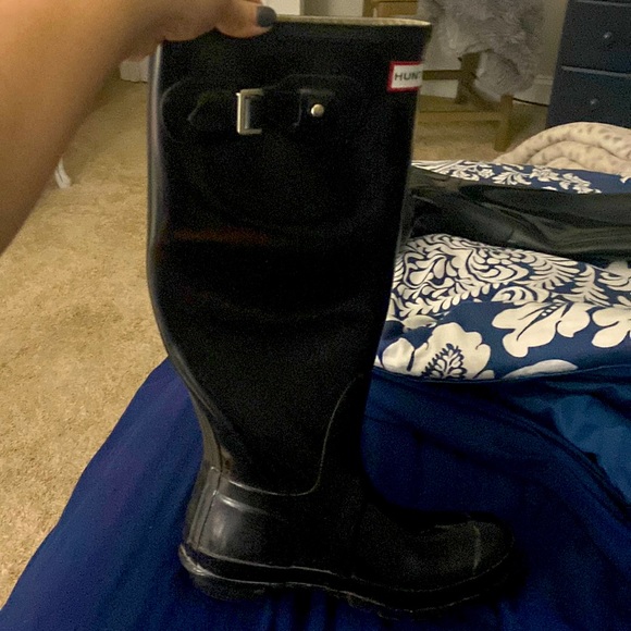 Tall Black Hunter Boots - Picture 1 of 4